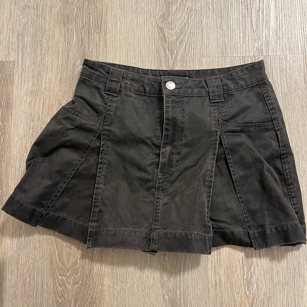 Zara Black Pleated Mini Skort